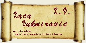 Kaća Vukmirović vizit kartica